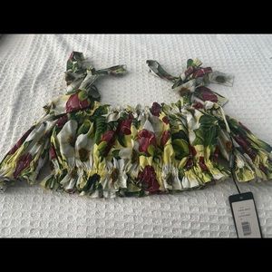 Dolce & Gabbana off the shoulders lemon top.